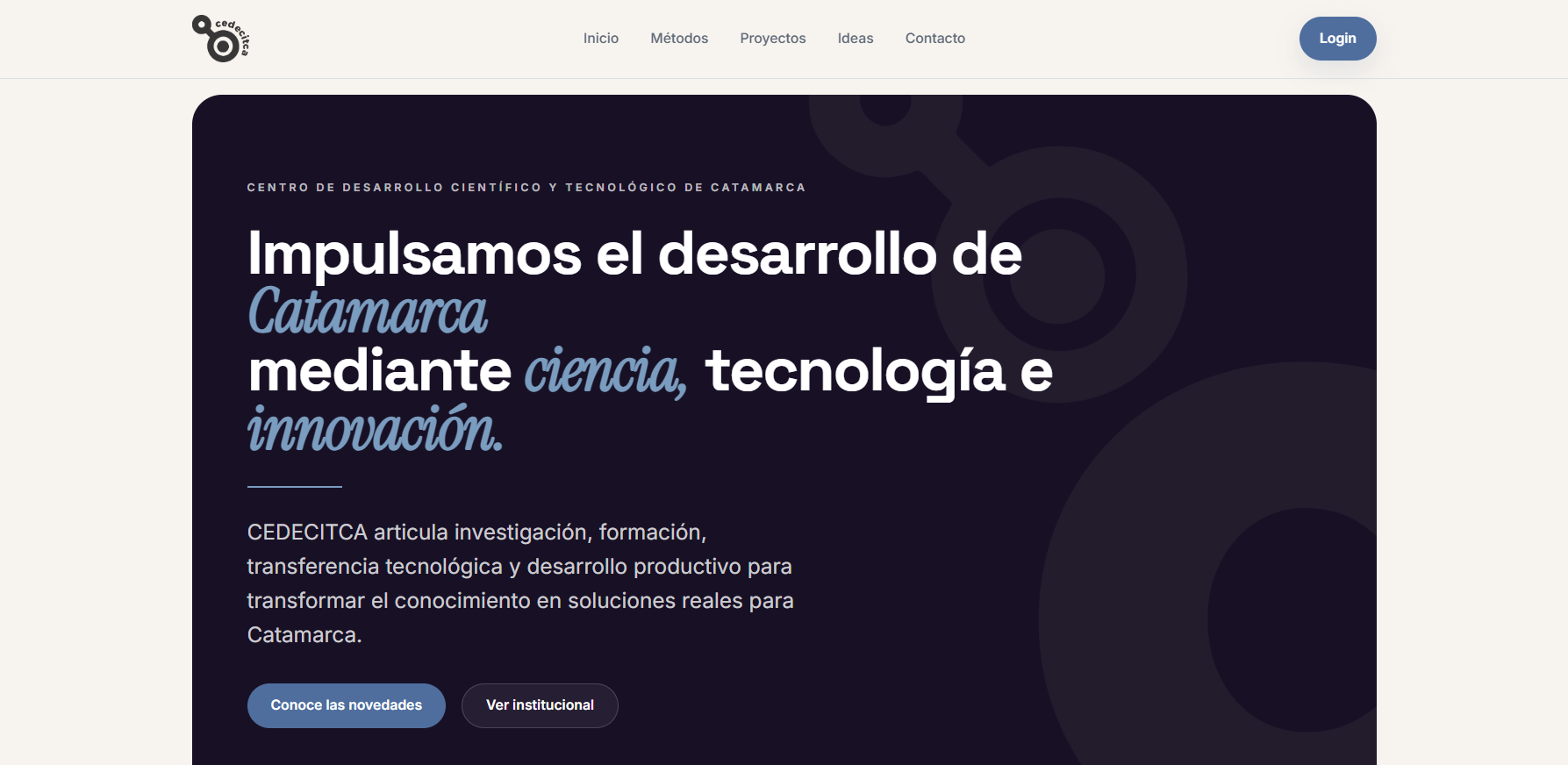 Proyecto CEDECITCA de Web institucional